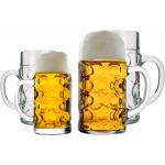 Runde Biergläser 500 ml aus Glas spülmaschinenfest 4-teilig 