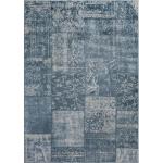 LUXOR living Teppich »Famos 3«, rechteckig, Höhe 4 mm, Kurzflor, Patchwork, Vintage Design, Wohnzimmer, blau