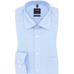 Hellblaue Unifarbene OLYMP Modern Fit Kentkragen Hemden mit Kent-Kragen aus Baumwolle für Herren 