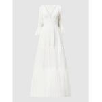 Offwhitefarbene Boho Luxuar Fashion Brautkleider mit Schleppe & Hochzeitskleider mit Schleppe  mit Perlen aus Spitze für Damen Größe XS - versandkostenfrei 
