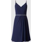 Dunkelblaue Luxuar Fashion Ballkleider mit Reißverschluss aus Polyester für Damen Größe M zum Abschlussball für den für den Sommer 
