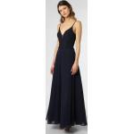 Marineblaue Luxuar Fashion V-Ausschnitt Abendkleider rückenfrei aus Chiffon für Damen Größe S zur Hochzeit 