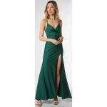 Smaragdgrüne Unifarbene Elegante Luxuar Fashion Abendkleider rückenfrei mit Glitzer aus Kunstfaser für Damen Größe XS 