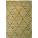 Gelbe Rauten Allergiker Kayoom Design-Teppiche strukturiert aus Textil 