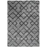 Anthrazitfarbene Melierte Allergiker Kayoom Design-Teppiche strukturiert aus Textil 