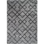 Anthrazitfarbene Melierte Moderne Allergiker Kayoom Design-Teppiche strukturiert aus Textil 120x170 