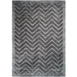 Anthrazitfarbene Melierte Moderne Allergiker Kayoom Design-Teppiche strukturiert aus Textil 160x230 