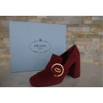 Rote Prada High Heels & Stiletto-Pumps aus Leder für Damen 