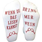 Reduzierte Weiße Anti-Rutsch-Socken für Herren Einheitsgröße 