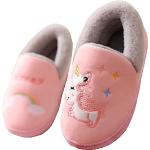 Lvptsh Hausschuhe Kinder Mädchen Jungen Wärme Kindergarten Schuhe Plüsch Pantoffeln Haus Winterschuhe Anti-Rutsch Baby Slippers,Pink2,EU30/31