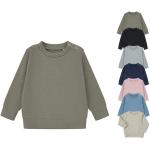 Khakifarbene Larkwood V-Ausschnitt Kindersweatshirts mit Knopf aus Fleece für Babys 