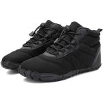 Schwarze Outdoor Schuhe ohne Verschluss aus Kunstleder isoliert für Herren Größe 40 für den für den Winter 