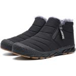 Schwarze Outdoor Schuhe aus Pelz antistatisch für Herren Übergrößen für den für den Winter 