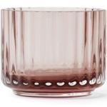 Lyngby Porcelæn - Lyngby Teelichthalter - rosa, Glas - 6x5x6 cm - burgund - Burgundy (205)