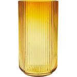 Gelbe 38 cm Vasen & Blumenvasen 38 cm aus Glas mundgeblasen 