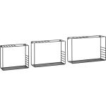 Schwarze Regalraum Regalwürfel aus Metall Breite 0-50cm, Höhe 0-50cm, Tiefe 0-50cm 3-teilig 