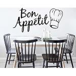 JUMRHFAN Französisch Bon Appetit Aufkleber Zitat Vinyl Wandaufkleber für Küche Dinner Room Home Kunst Dekoration