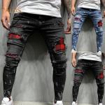 Schwarze Streetwear Atmungsaktive Ripped Jeans & Zerrissene Jeans aus Denim für Herren Größe 3 XL für den für den Sommer 