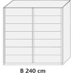 Weiße Schwebetürenschränke aus Eiche mit Schublade Breite 50-100cm, Höhe 0-50cm, Tiefe 50-100cm 