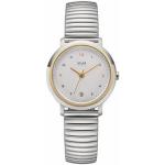 Silberne M&M Uhren GmbH Quarz Damenarmbanduhren matt aus Edelstahl mit arabischen Ziffern mit Mineralglas-Uhrenglas 