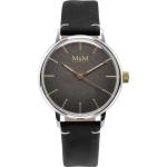 M&M Uhren GmbH Runde Herrenarmbanduhren aus Edelstahl mit Mineralglas-Uhrenglas 