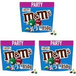 M&M'S Crispy Schokolade Großpackung | American Football Snacks | Schokolinsen mit Knusperkern | 850g (Packung mit 3)