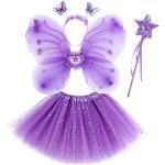 Lila Schmetterling-Kostüme aus Mesh für Kinder 