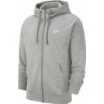 Graue Unifarbene Nike Zip Hoodies & Sweatjacken aus Baumwolle mit Kapuze für Herren Größe XXL 