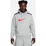Graue Nike Damenhoodies & Damenkapuzenpullover aus Fleece mit Kapuze Größe M 