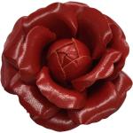 Rosa Blumenmuster Broschen aus Leder handgemacht 