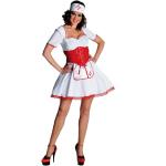 Rote Krankenschwester-Kostüme aus Polyester für Damen Größe S 