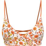 Reduzierte Orange Blumenmuster Maaji Bikini-Tops aus Polyester für Damen Größe M 