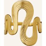 Goldene Maanesten Vergoldete Ringe vergoldet handgemacht für Damen Größe 61 