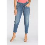 Blaue MAC Jeans Mom-Jeans & Karottenjeans mit Reißverschluss aus Baumwolle für Damen 