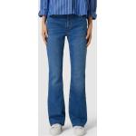 Dunkelblaue MAC Jeans Bootcut Jeans mit Reißverschluss aus Baumwollmischung für Damen Größe XS Weite 34, Länge 32 