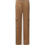 Khakifarbene Unifarbene MAC Jeans Freizeithosen mit Reißverschluss für Damen Größe M Weite 40, Länge 30 