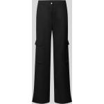 Schwarze Unifarbene MAC Jeans Freizeithosen mit Reißverschluss für Damen Größe XS Weite 40, Länge 32 
