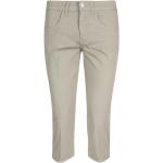 Khakifarbene Capri-Jeans mit Reißverschluss aus Baumwolle für Damen Größe XS Weite 42 für den für den Sommer 