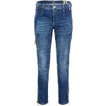 Dunkelblaue MAC Jeans Slim Fit Jeans mit Reißverschluss aus Denim für Damen Größe M 
