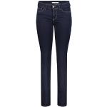 Blaue MAC Jeans Carrie Pipe Straight Leg Jeans aus Denim für Damen Weite 38 