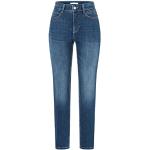 Reduzierte Blaue MAC Jeans Angela Slim Fit Jeans aus Denim für Damen Weite 36 