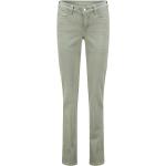 Reduzierte Khakifarbene Bestickte MAC Mode Dream Jeans mit Stickerei mit Reißverschluss aus Baumwollmischung für Damen Größe XS Weite 44, Länge 30 
