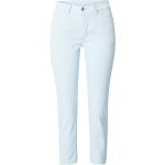 Pastellblaue Ankle-Jeans mit Reißverschluss aus Denim für Damen Größe M 