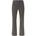 Reduzierte Hellgraue MAC Jeans Bundfaltenhosen mit Reißverschluss aus Jersey für Damen Größe L 