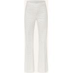 Hellgraue MAC Jeans Bundfaltenhosen mit Reißverschluss aus Jersey für Damen Größe XS 