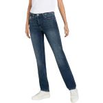 Blaue MAC Jeans Dream Straight Leg Jeans aus Denim für Damen Größe XS Weite 38 