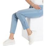 Hellblaue Bestickte MAC Jeans Dream Slim Fit Jeans mit Reißverschluss aus Denim für Damen Größe XXL Weite 30 