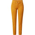 Safrangelbe Slim Fit Jeans mit Reißverschluss aus Denim für Damen Größe XS Weite 44, Länge 32 
