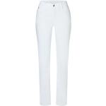 Weiße Casual MAC Jeans Dream Straight Leg Jeans aus Denim für Damen Weite 40, Länge 30 