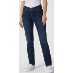 Dunkelblaue MAC Jeans Melanie Straight Leg Jeans aus Baumwollmischung für Damen Größe S Weite 36, Länge 30 